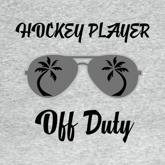 Off Duty Hockey player Funny Summer Vacation by chrizy1688
